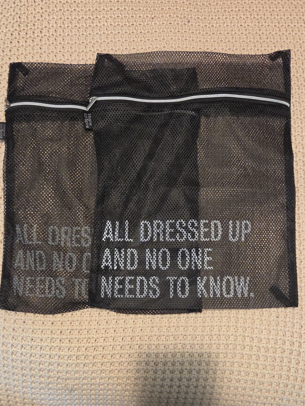 Thistle & Spire Black Mesh Laundry Bag Set Of 2 11×14"